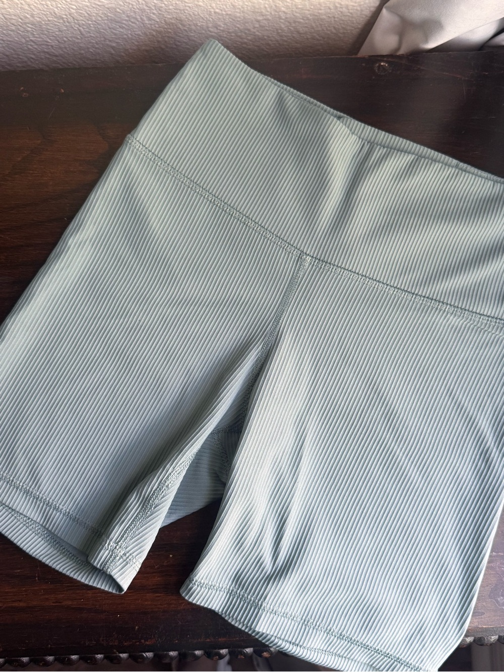 Old Navy Ribbed High-Rise Bike Shorts in Light Sage